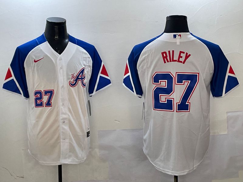 Men Atlanta Braves #27 Riley White City Edition 2025 Nike MLB Jersey style 9